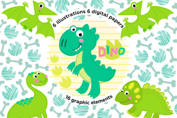 Baby Dinosaur Digital Clipart