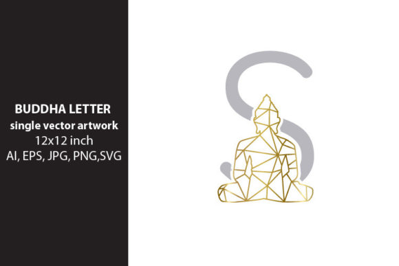 Buddha Letter S: A Unique Vector Artwork for Creative and Professional Use