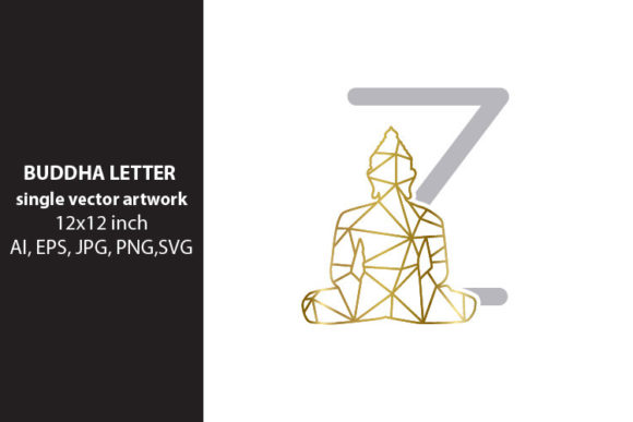Buddha, Letter Z: A Unique Vector Artwork for Creative Workflows