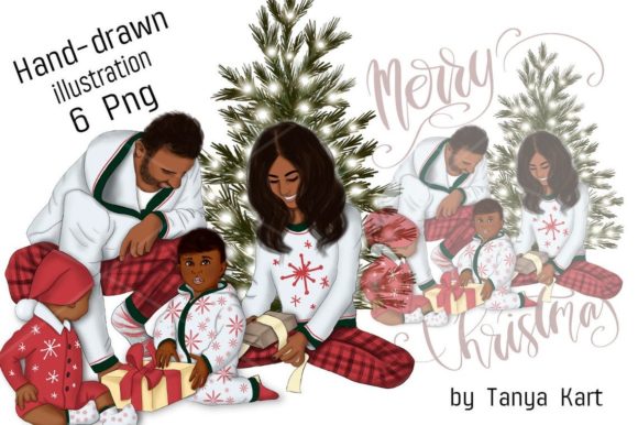 Family Christmas African American Clipart: A Versatile Resource for Creative Projects