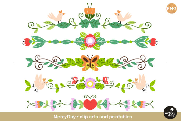 Flower Dividers Clip Art Design: Elevate Your Creative Projects with Versatile Graphic Elements