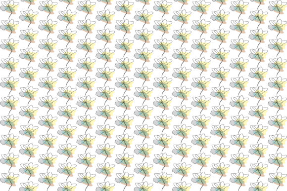 Flowers Pattern. Line Illustrations.