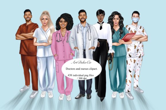 Girl Boss Clipart, Doctor Clipart, Nurse