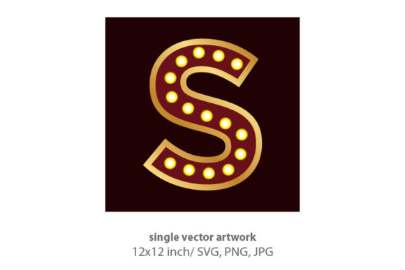 Lights Bulbs Inside Decorative Letter S: A Strategic Design Element for Creative and Business Applications