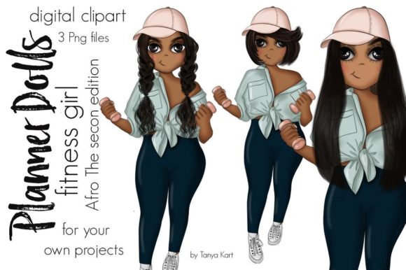 Sport Afro Girl Planner Icon