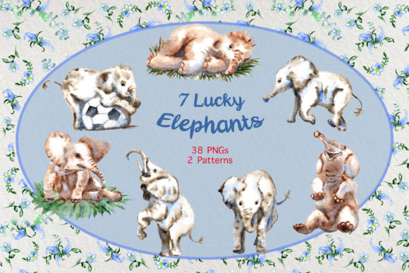 Watercolor Cute Elephants Clip Art Set: A Versatile and Creative Resource