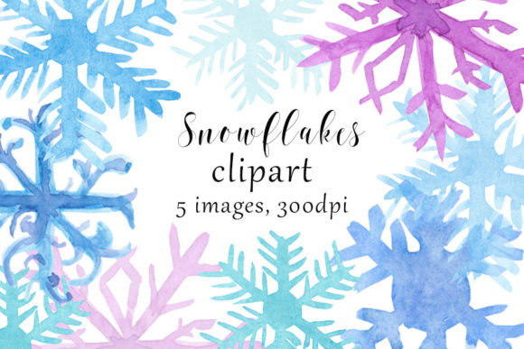Watercolor Snowflakes Clipart: A Versatile Design Resource