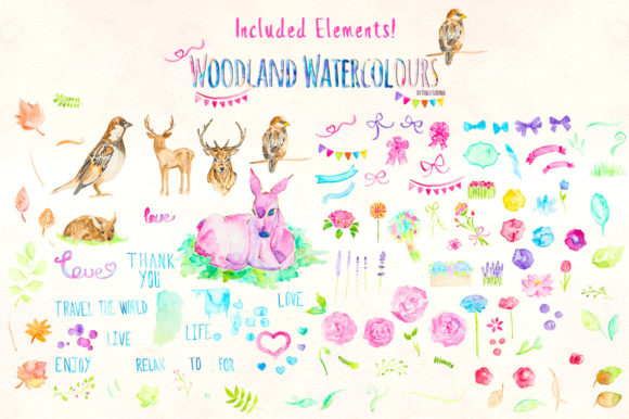 Woodland Watercolors: A Creative Element Kit for Designers